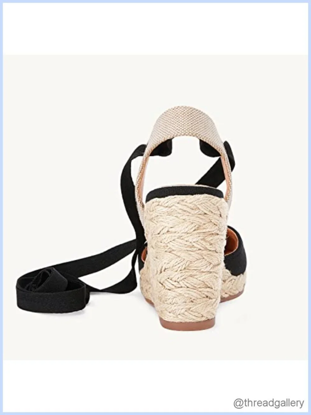 Lace Up Espadrilles Platform Wedge Sandals Slingback Heels